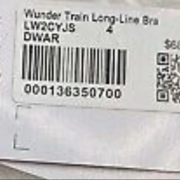 LULULEMON Sz 4 Wunder Train Long Line Med Support Sports Bra Yoga Athleisure $68 - Picture 9 of 12